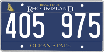 RI license plate 405975