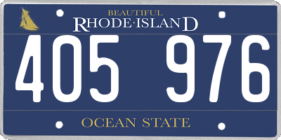 RI license plate 405976