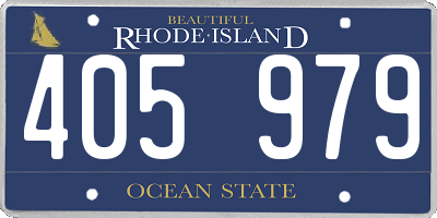 RI license plate 405979