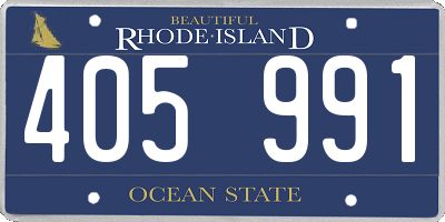 RI license plate 405991