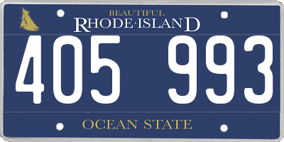 RI license plate 405993