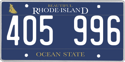 RI license plate 405996