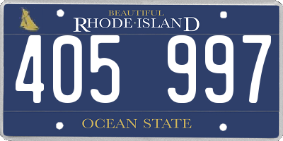 RI license plate 405997