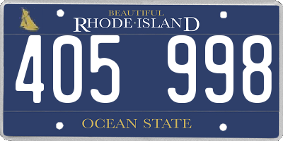 RI license plate 405998