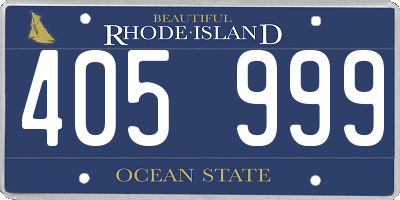 RI license plate 405999
