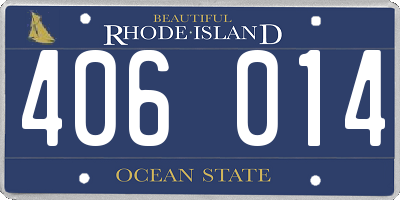 RI license plate 406014