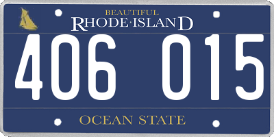 RI license plate 406015
