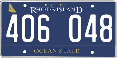 RI license plate 406048