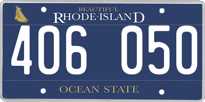 RI license plate 406050