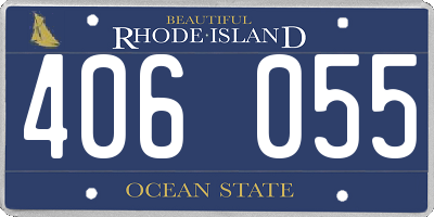 RI license plate 406055