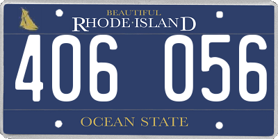 RI license plate 406056