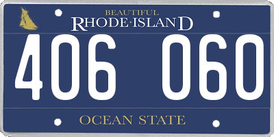 RI license plate 406060