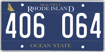 RI license plate 406064