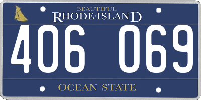 RI license plate 406069