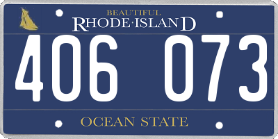 RI license plate 406073