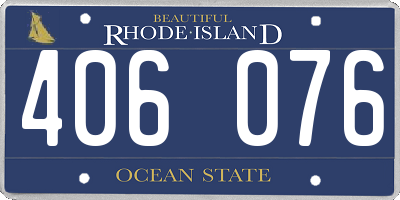 RI license plate 406076