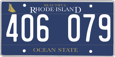 RI license plate 406079