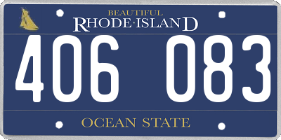 RI license plate 406083