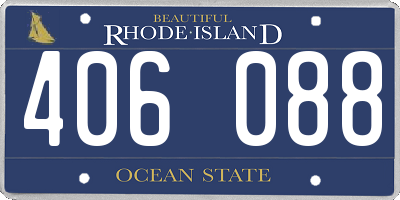 RI license plate 406088