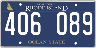 RI license plate 406089