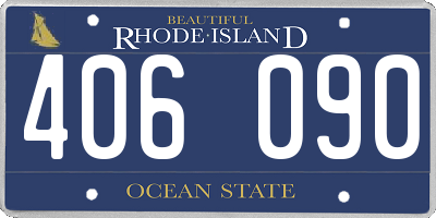 RI license plate 406090