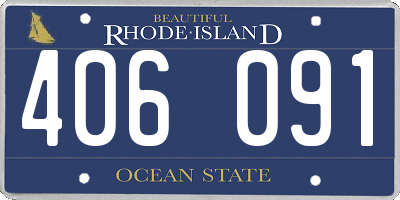 RI license plate 406091