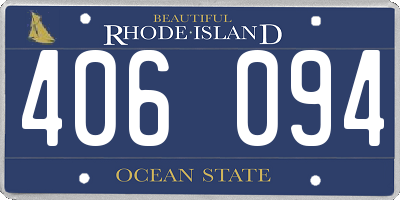 RI license plate 406094
