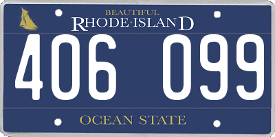 RI license plate 406099