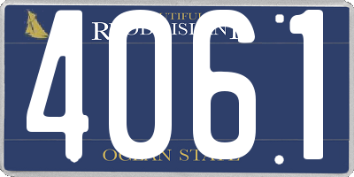RI license plate 4061