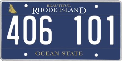 RI license plate 406101