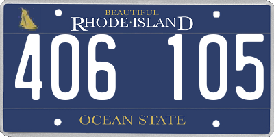 RI license plate 406105