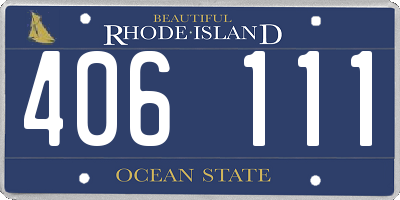 RI license plate 406111