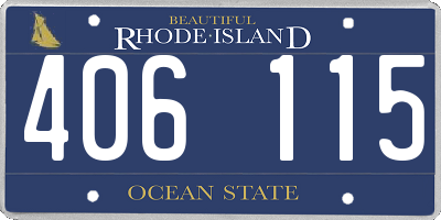 RI license plate 406115