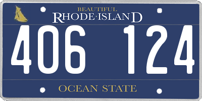 RI license plate 406124