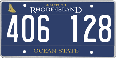 RI license plate 406128