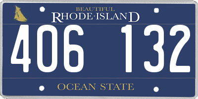 RI license plate 406132