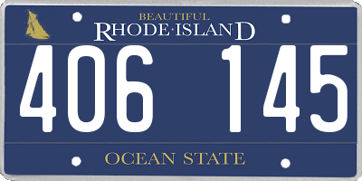 RI license plate 406145