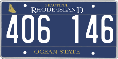 RI license plate 406146