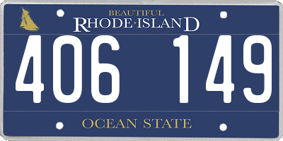 RI license plate 406149