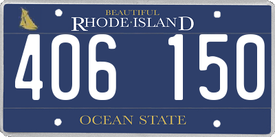 RI license plate 406150