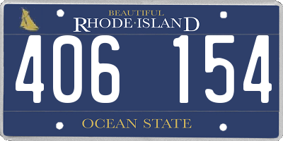 RI license plate 406154