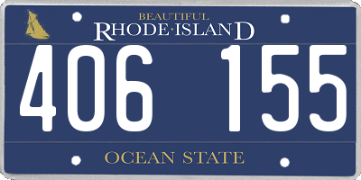 RI license plate 406155