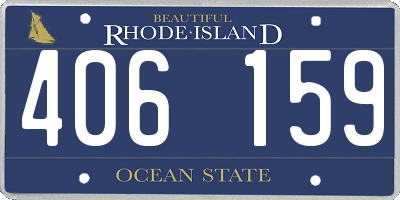 RI license plate 406159