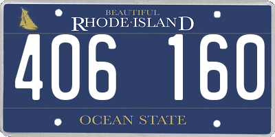 RI license plate 406160