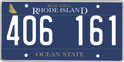 RI license plate 406161