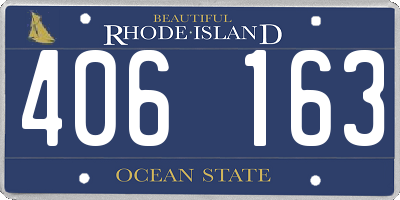 RI license plate 406163