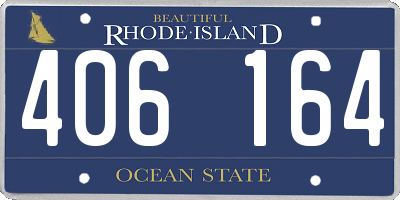 RI license plate 406164