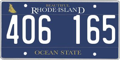 RI license plate 406165