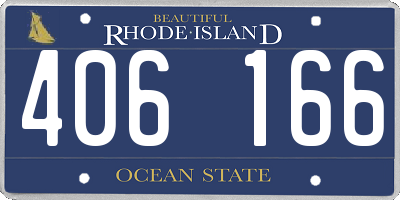 RI license plate 406166