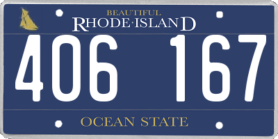 RI license plate 406167